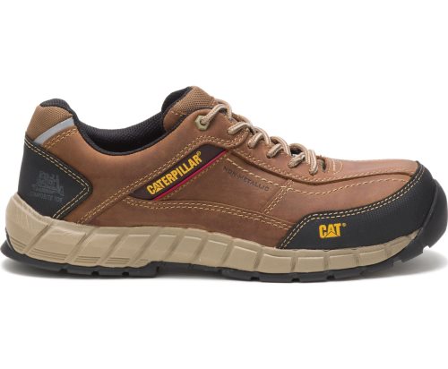 Caterpillar CAT Streamline Lær Composite Tå Joggesko Herre Brune | CAT-105KV