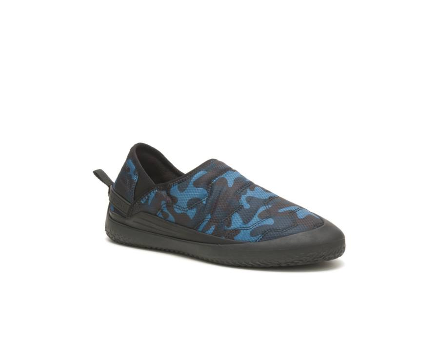 Caterpillar CAT Crossover Slip On Fritidssko Dame Blå Camouflage | CAT-775KO