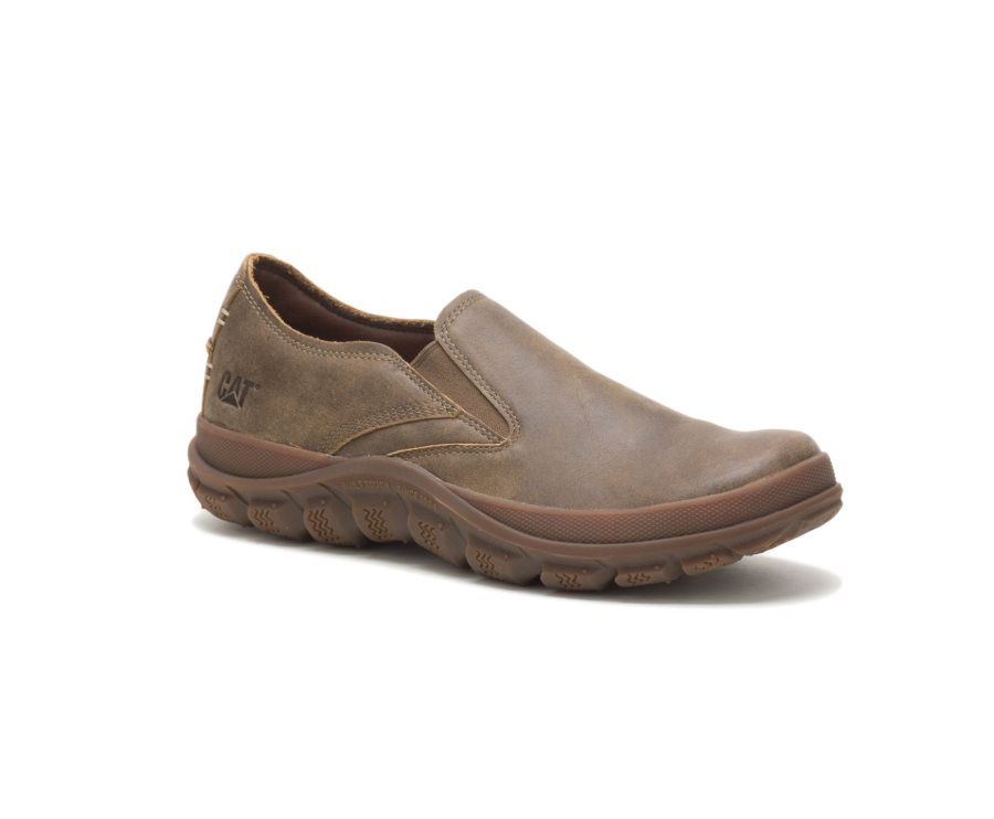 Caterpillar CAT Fused Slip On Shoe Joggesko Herre Brune Grønn | CAT-873MY