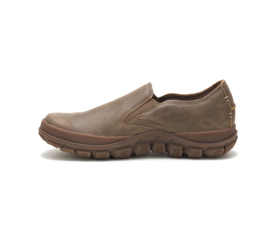 Caterpillar CAT Fused Slip On Shoe Joggesko Herre Brune Grønn | CAT-873MY