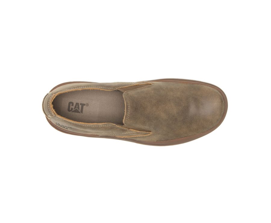 Caterpillar CAT Fused Slip On Shoe Joggesko Herre Brune Grønn | CAT-873MY