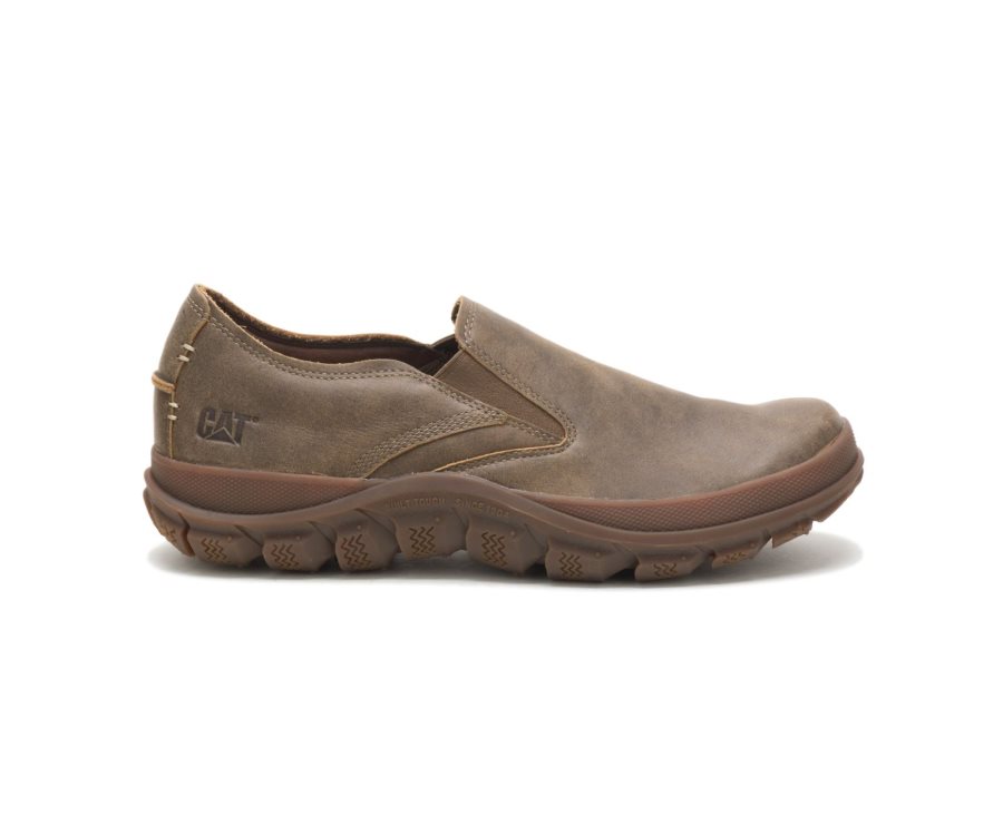 Caterpillar CAT Fused Slip On Shoe Joggesko Herre Brune Grønn | CAT-873MY