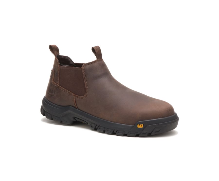 Caterpillar CAT Outline Slip-On Steel Tå Fritidssko Herre Brune | CAT-975DP