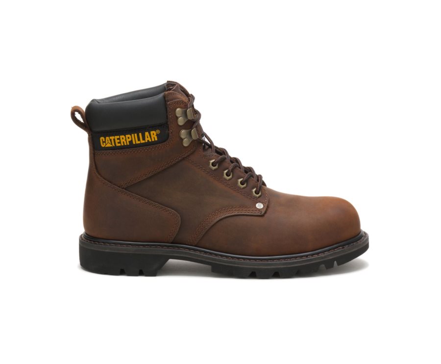 Caterpillar CAT Second Shift Steel Tå Vernestøvler Herre Mørke Brune | CAT-381OZ