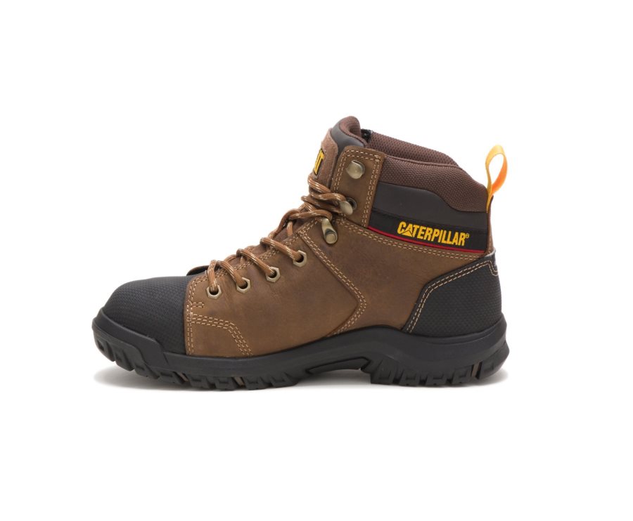 Caterpillar CAT Wellspring Vanntette Metatarsal Guard Steel Tå Vernestøvler Dame Brune | CAT-246SQ